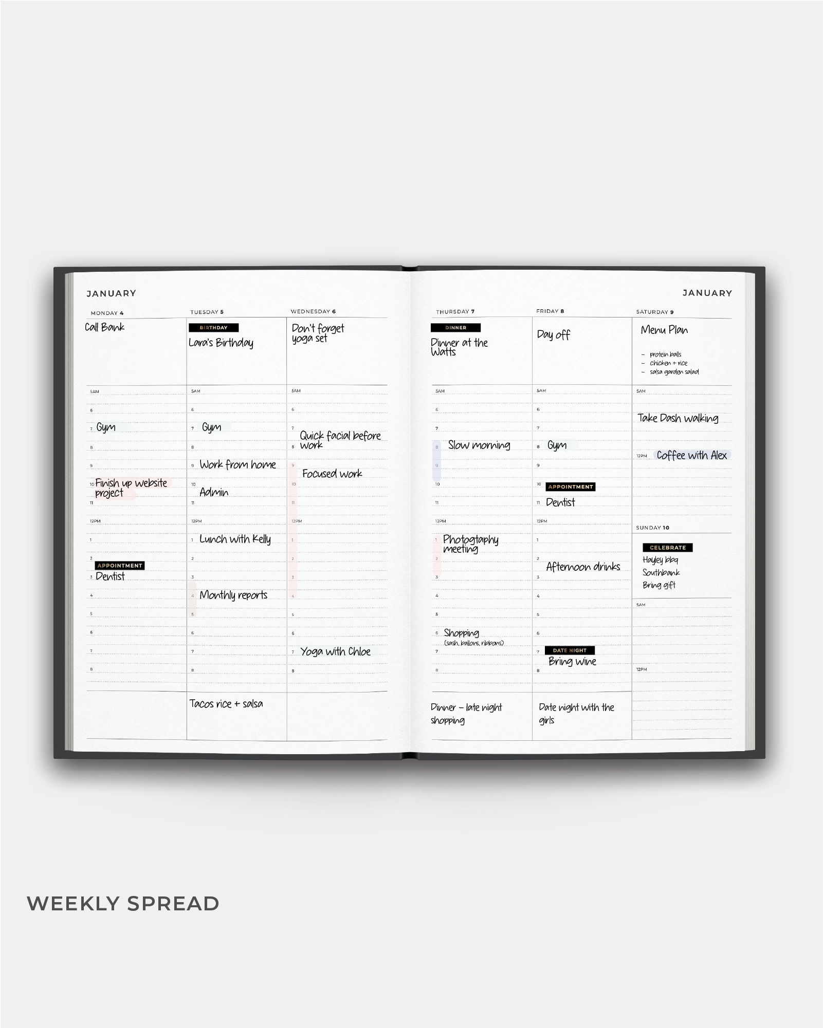 2027 A4 Weekly Planner Diary | PRE-ORDER