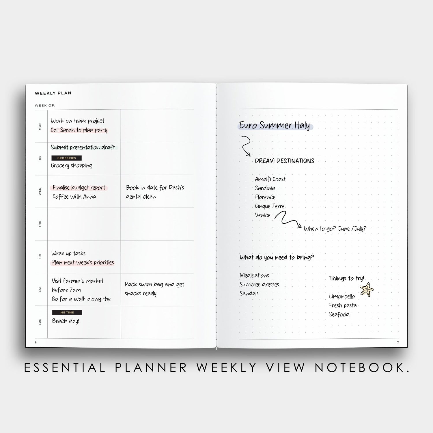 Monthly Planner Notebook Bundle