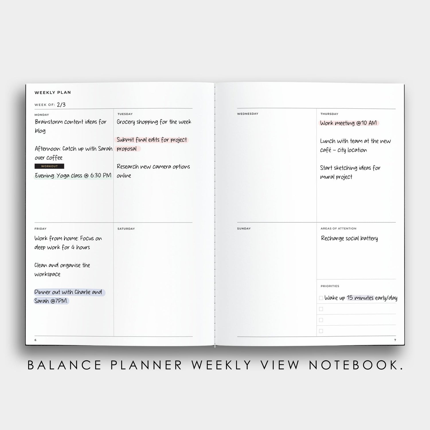 Monthly Planner Notebook Bundle