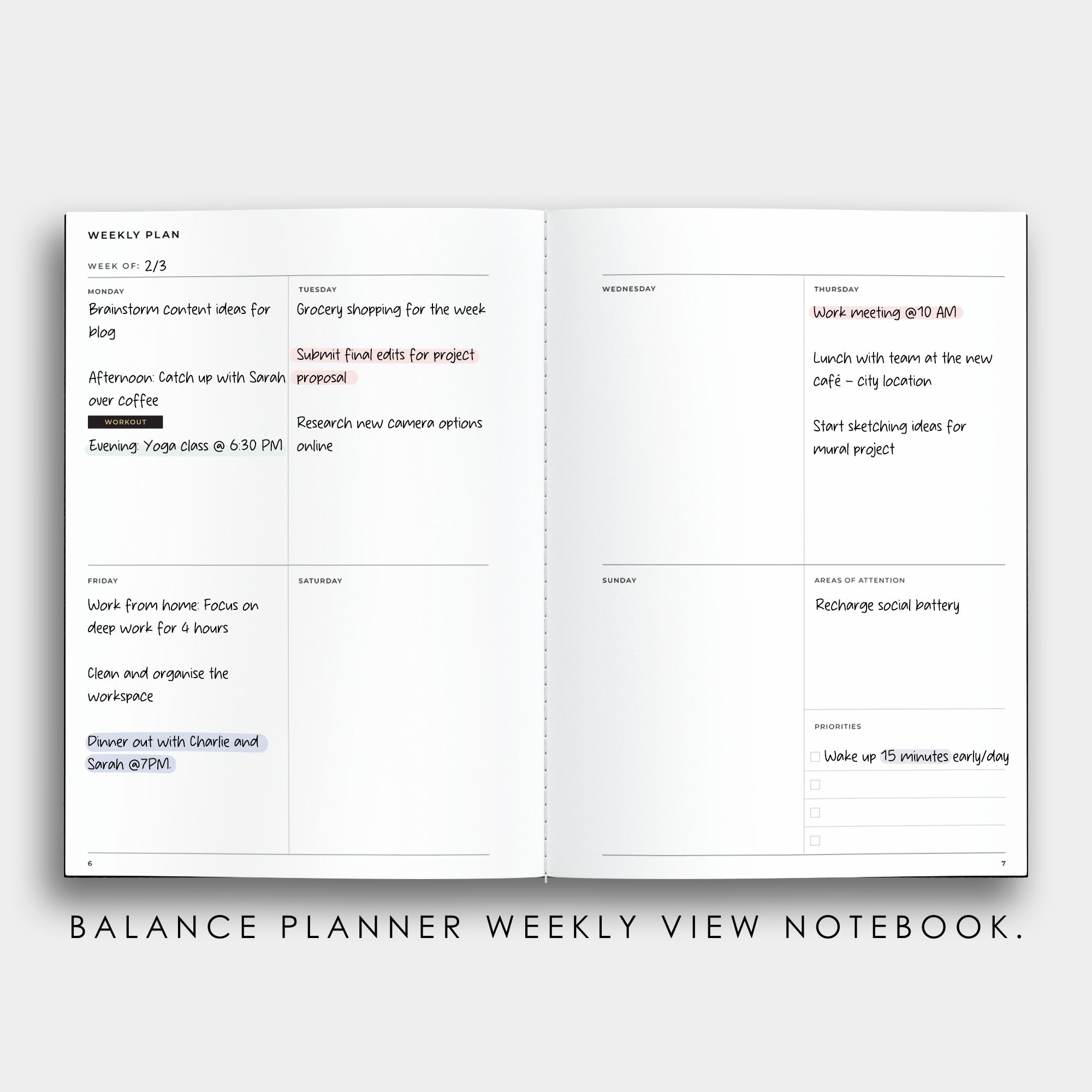 Monthly Planner Notebook Bundle