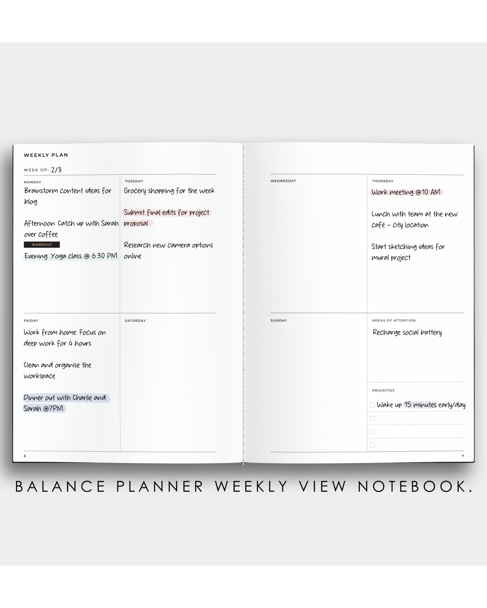 Monthly Planner Notebook Bundle