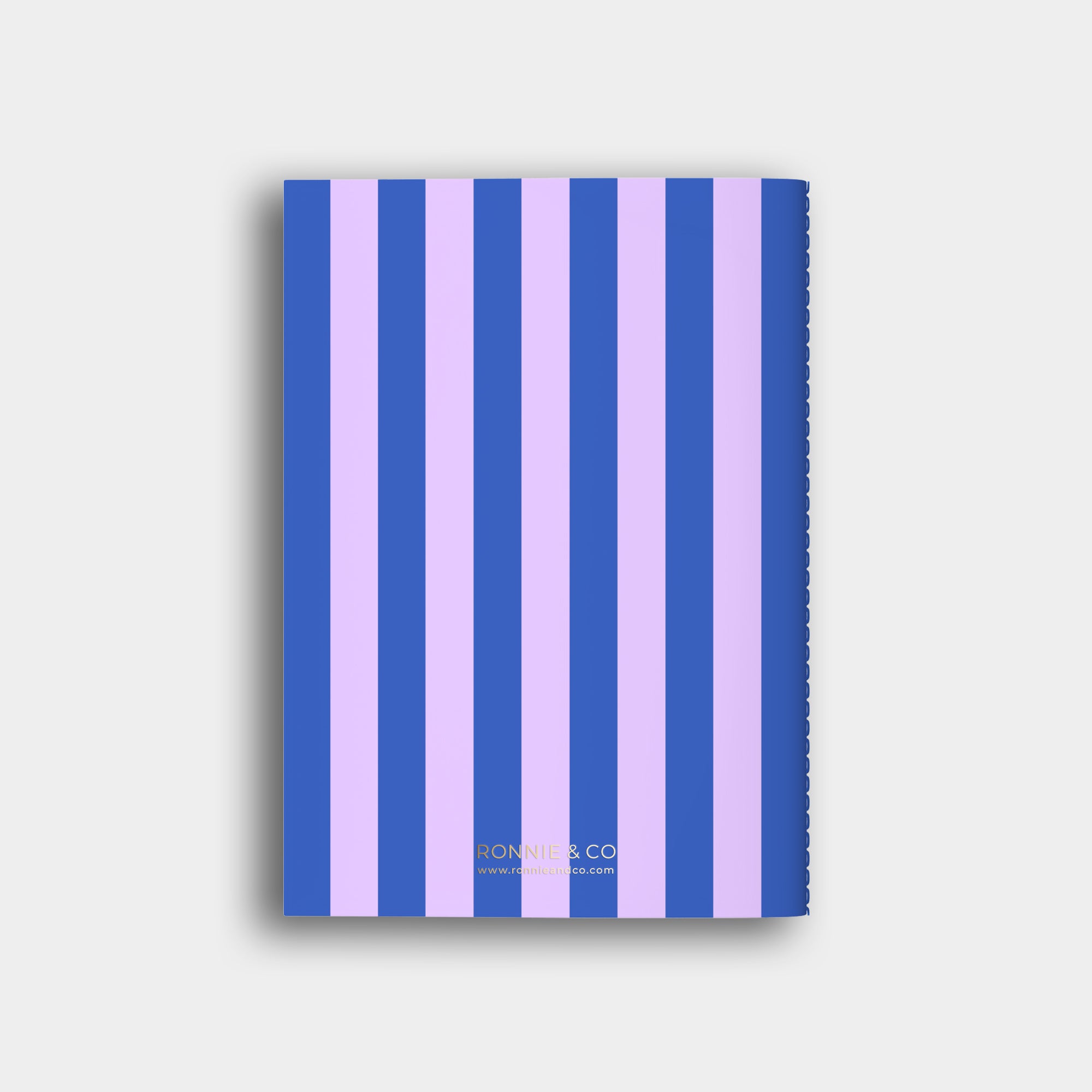Lined Notebook - Blue + Lilac Striped