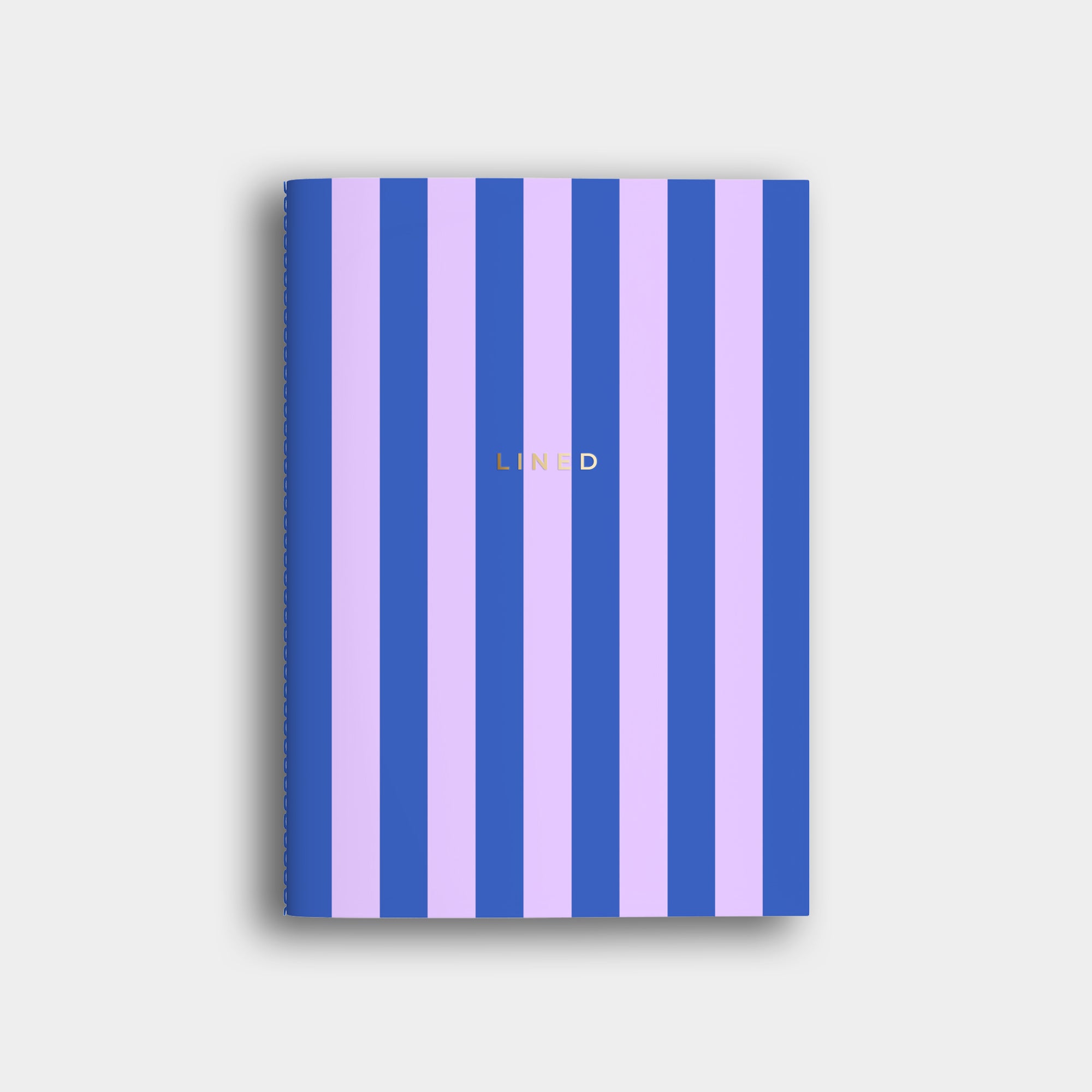 Lined Notebook - Blue + Lilac Striped