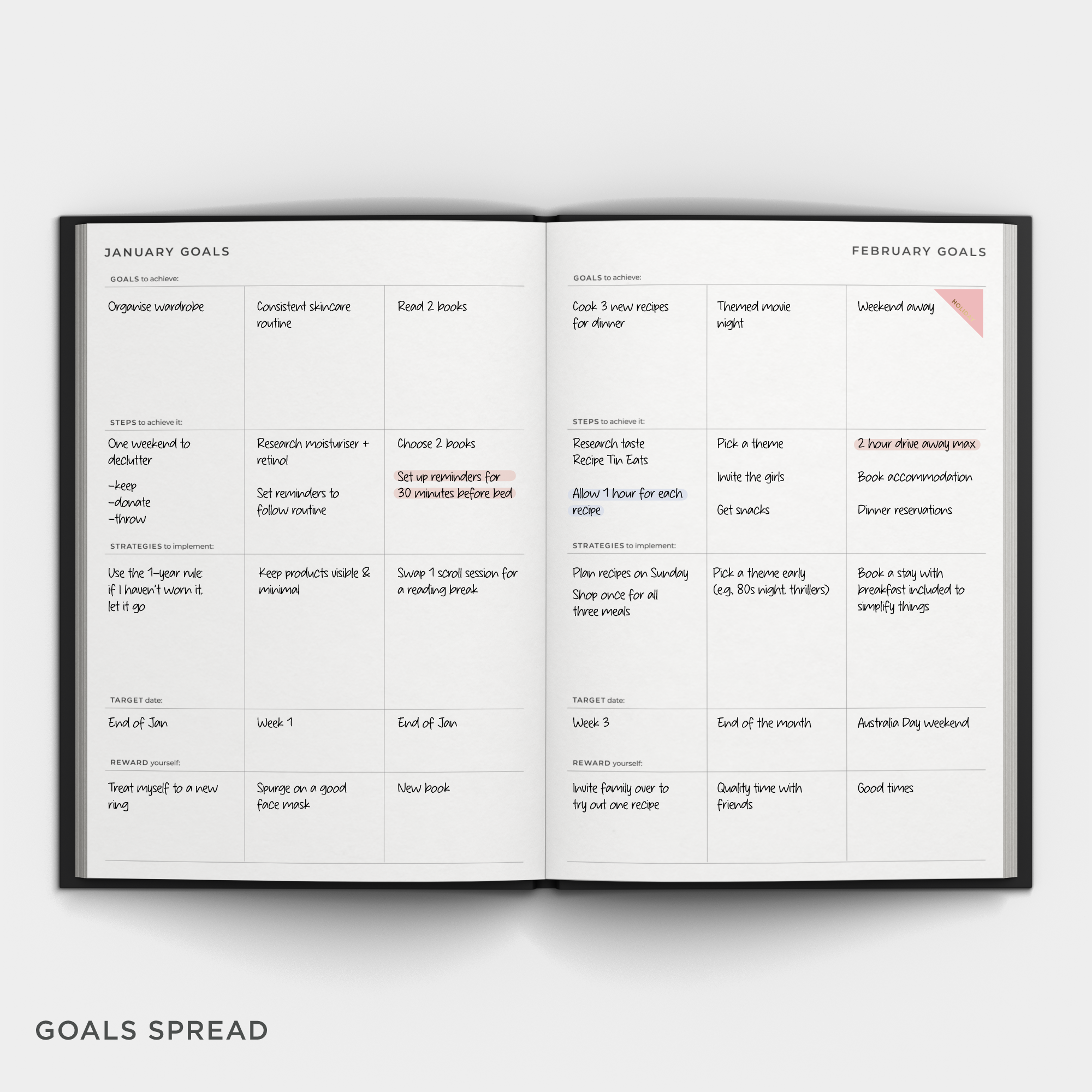2026 A4 Weekly Planner Diary