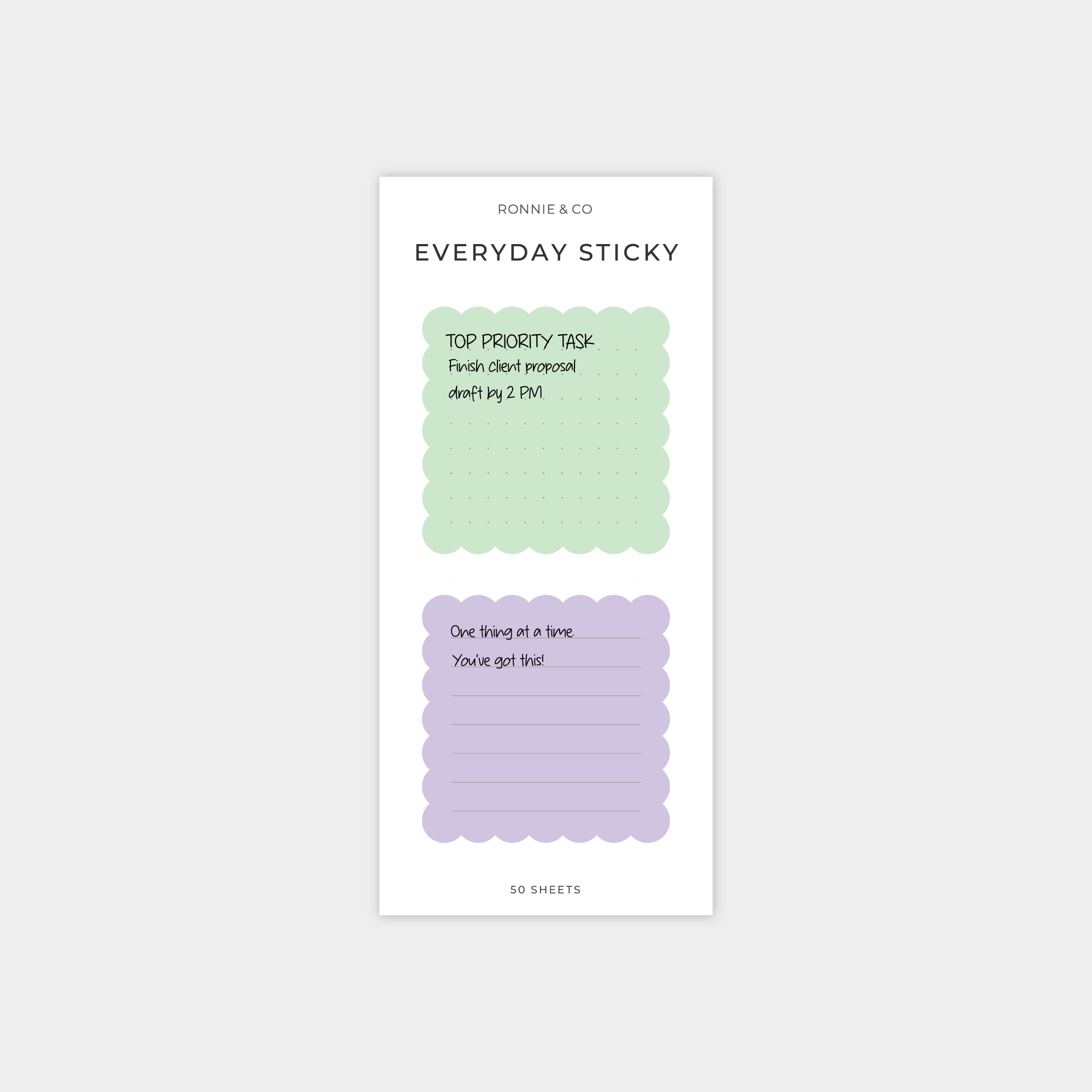 Everyday Sticky Note - Scalloped Edge