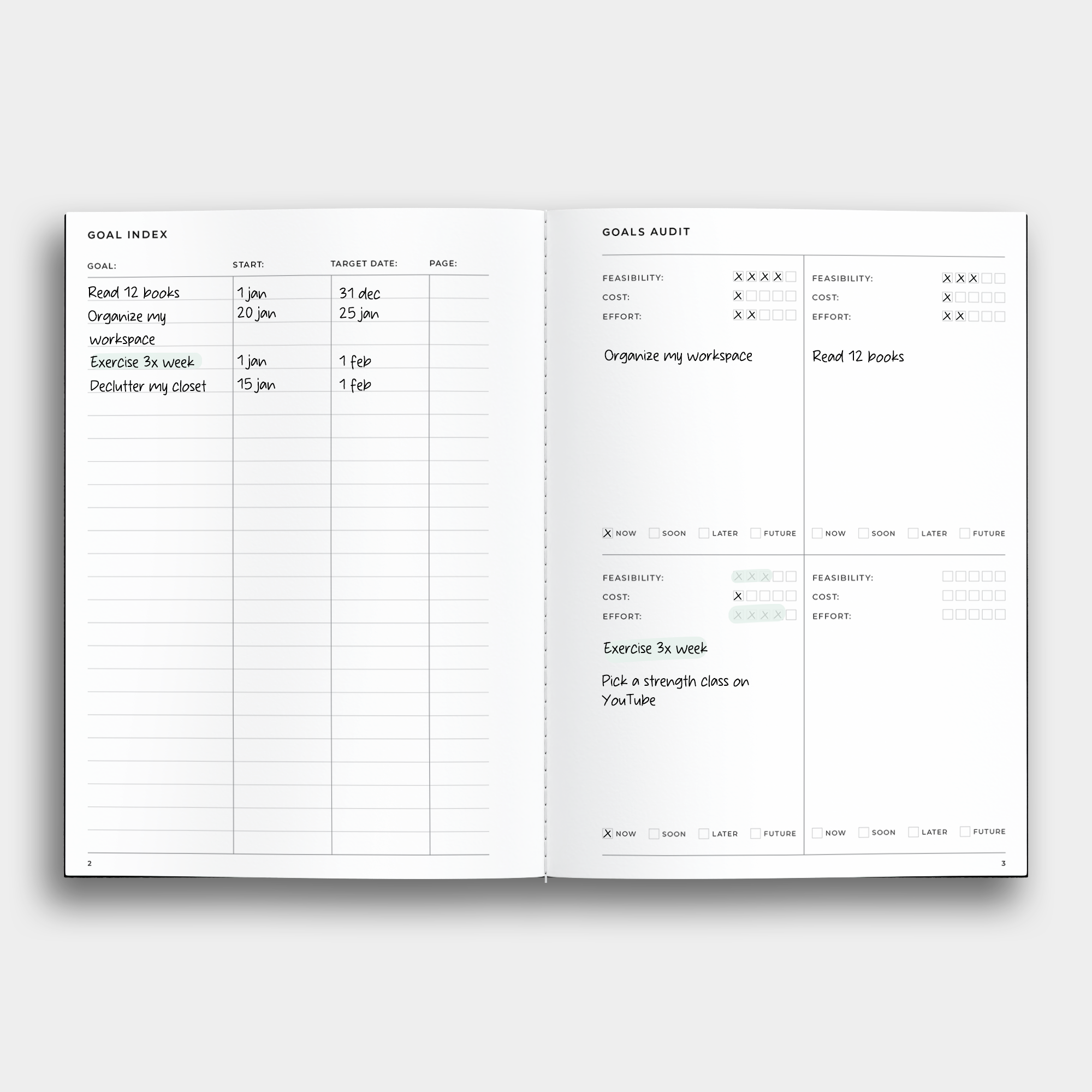 Goals Notebook π―