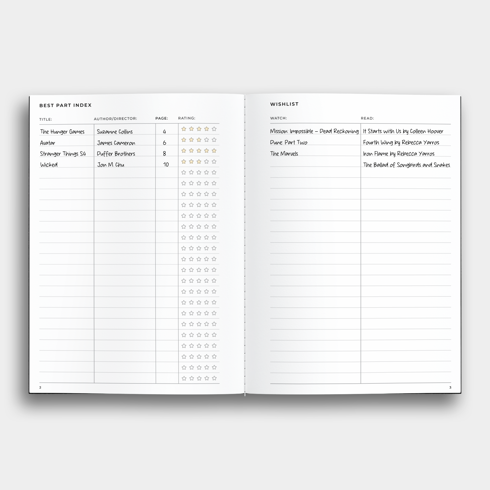 Highlights Notebook 🎬