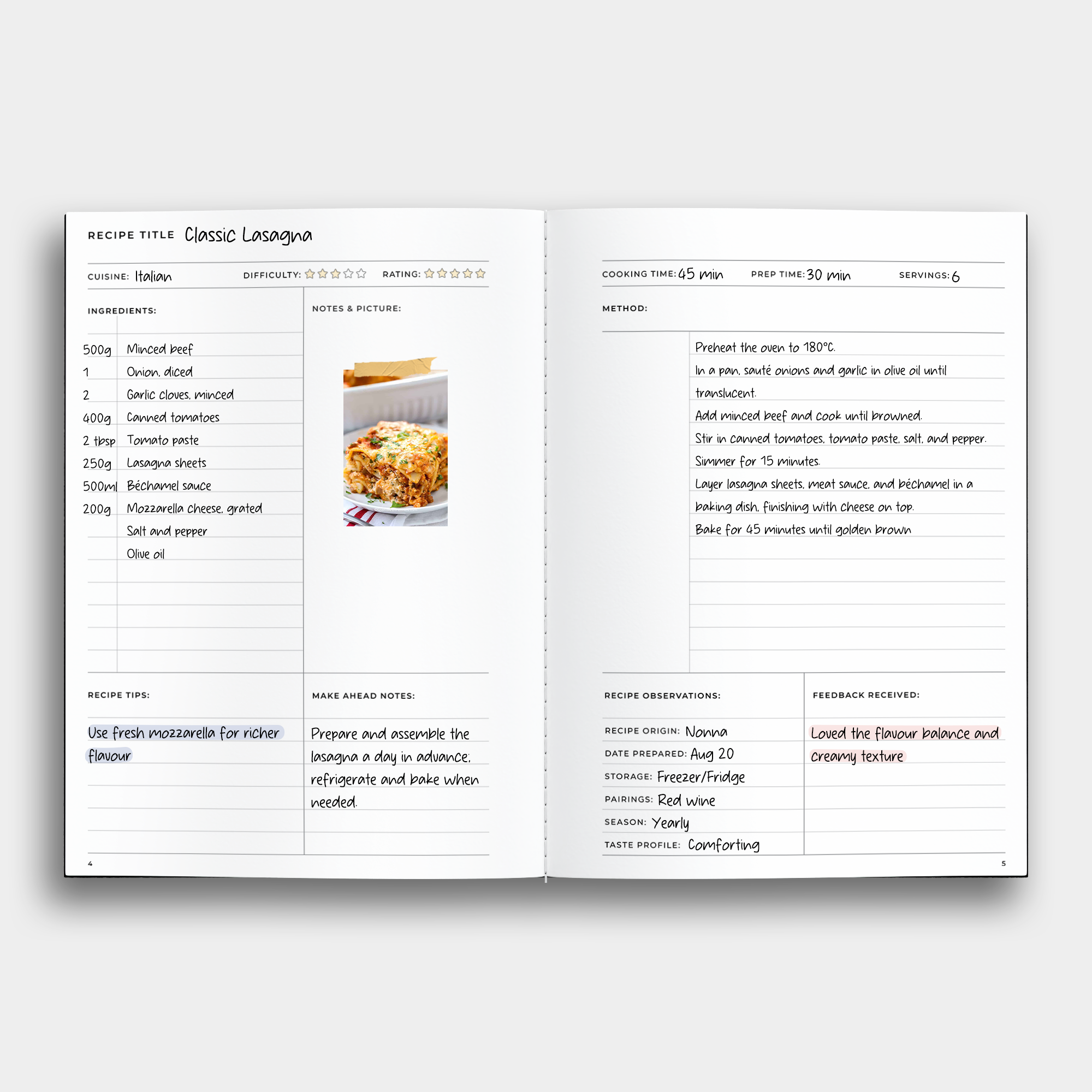 Taste Notebook 🥣
