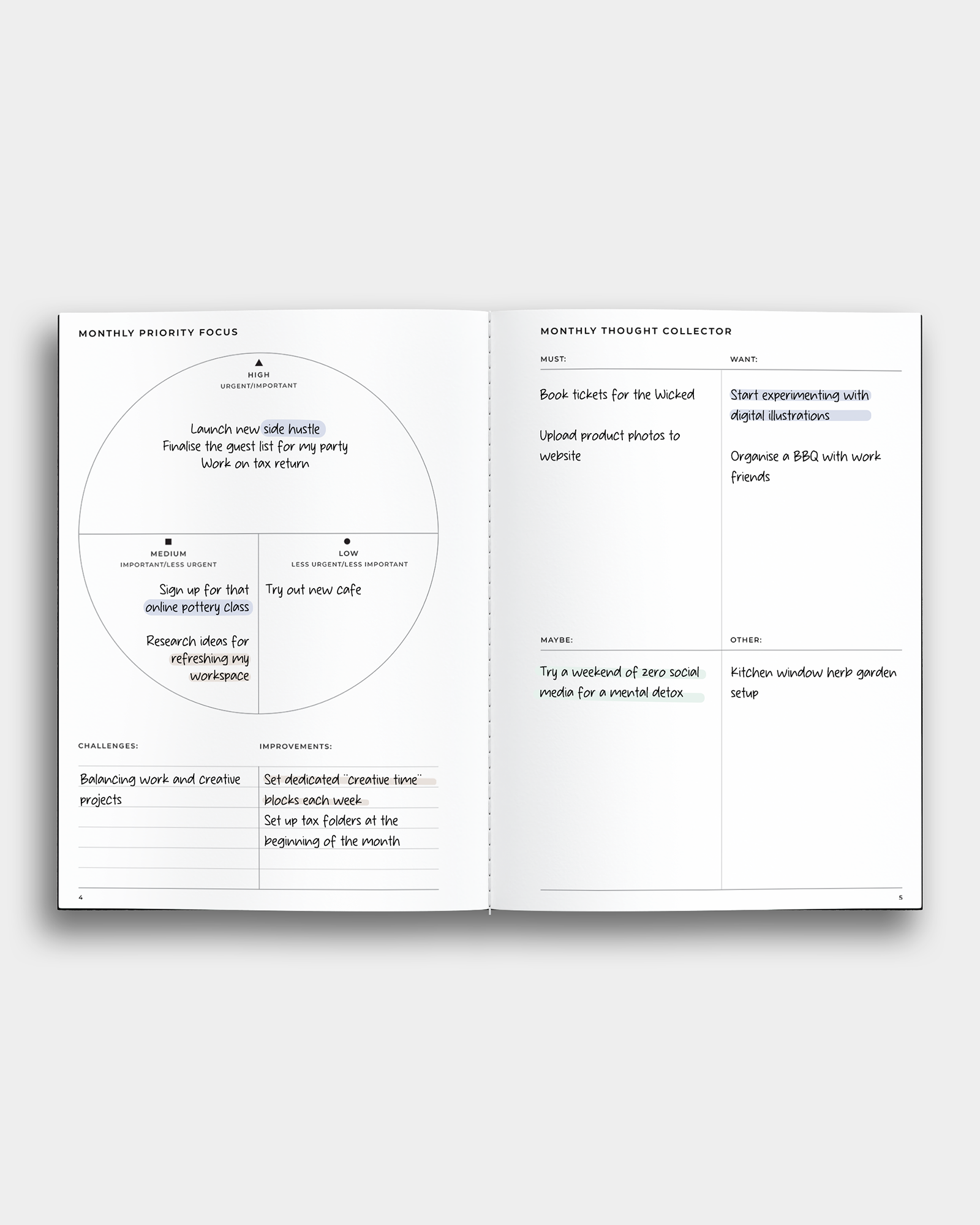 Essential Planner Notebook | For Focus ✅
