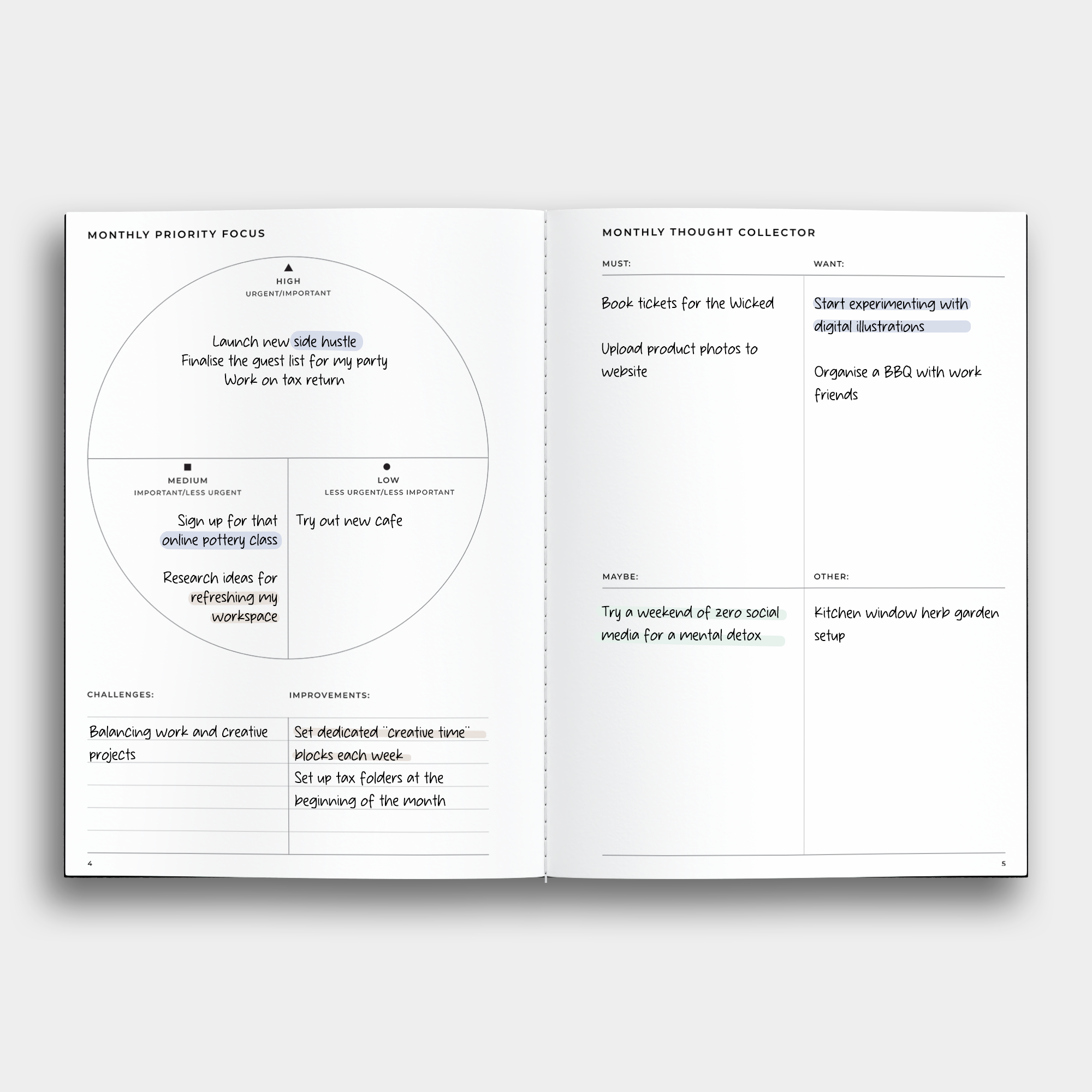 Essential Planner Notebook | For Focus ✅