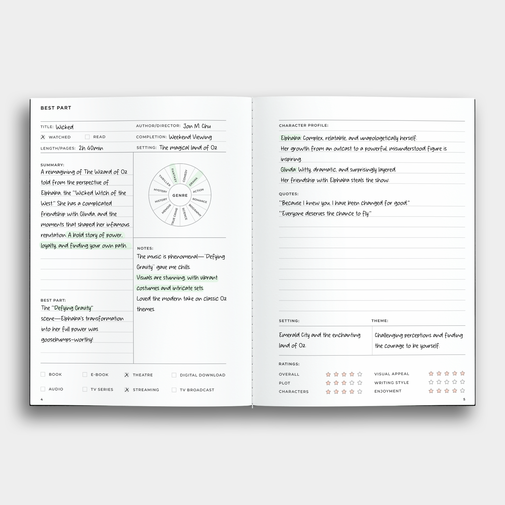 Highlights Notebook π¬