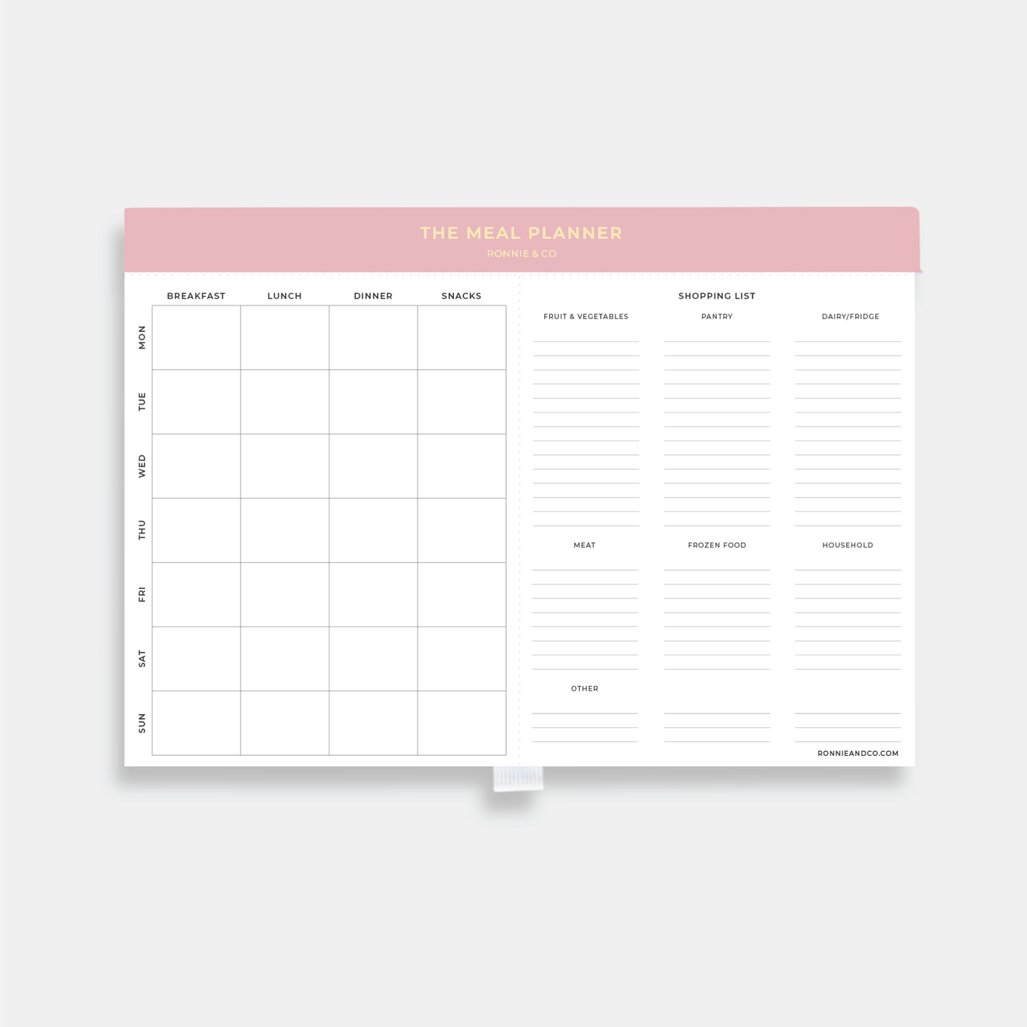 Magnetic Meal/Shopping List Planner