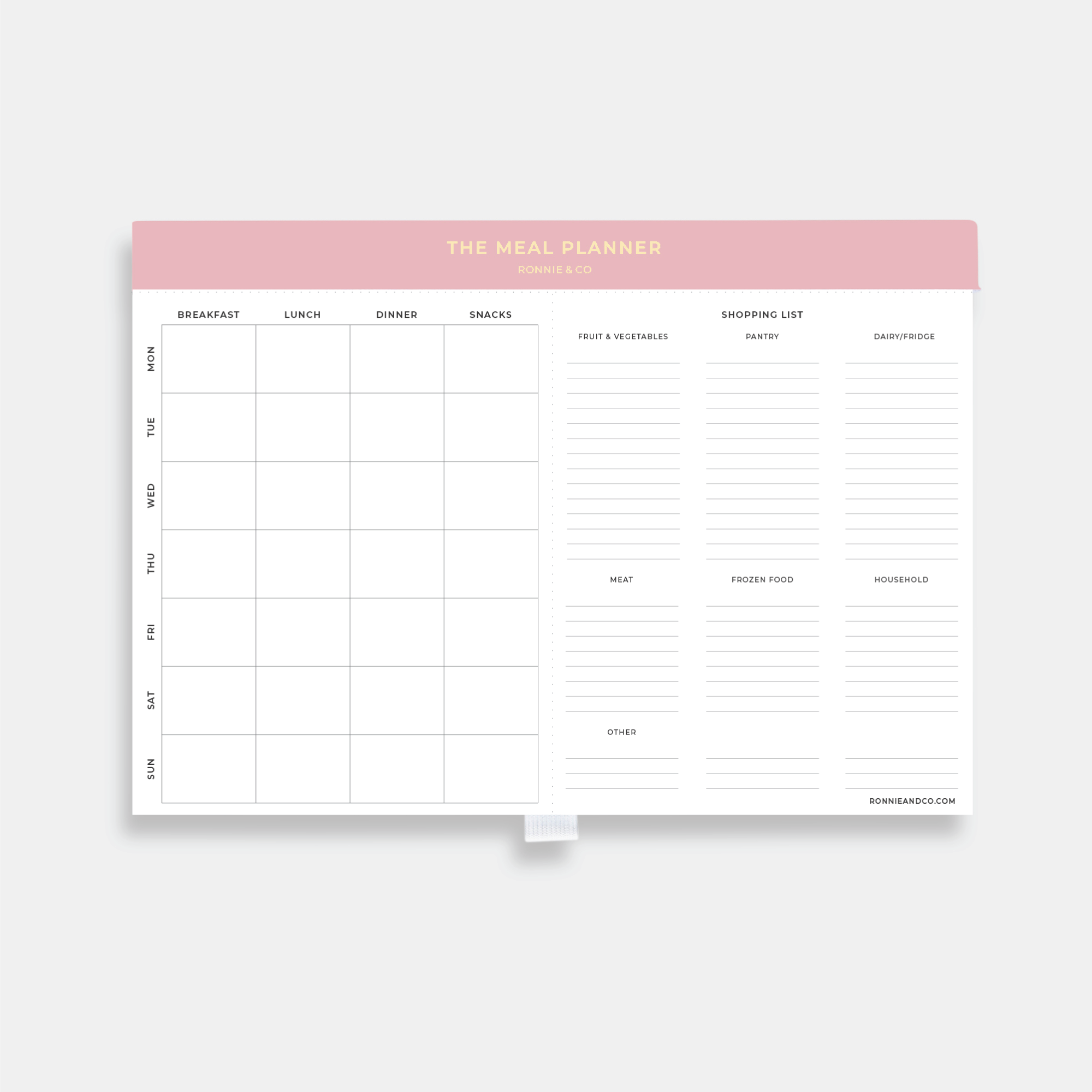 Magnetic Meal/Shopping List Planner