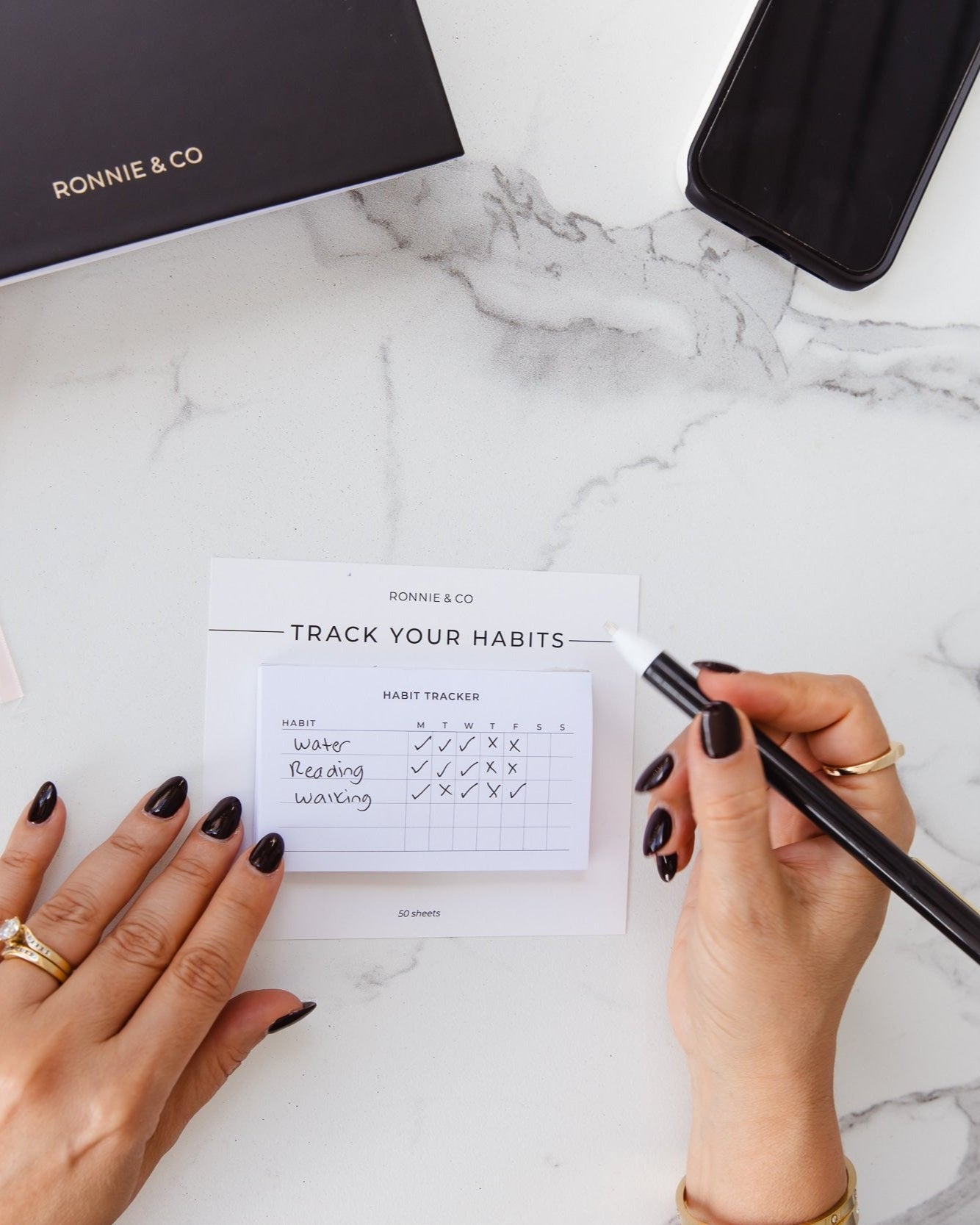 Habit Tracker Sticky Notes
