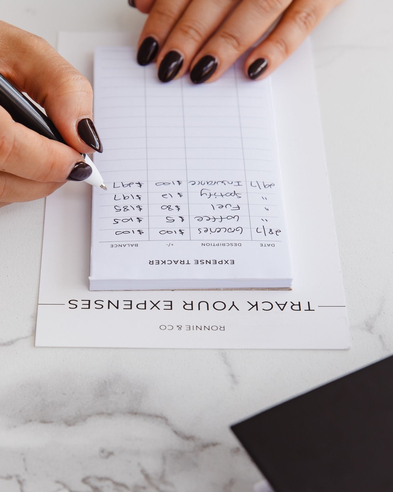 Expense Tracker Sticky Notes