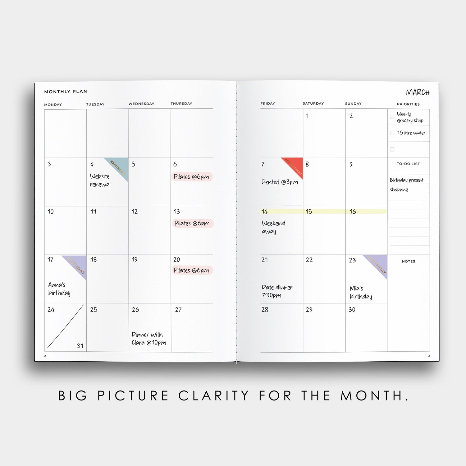 Monthly Planner Notebook Bundle