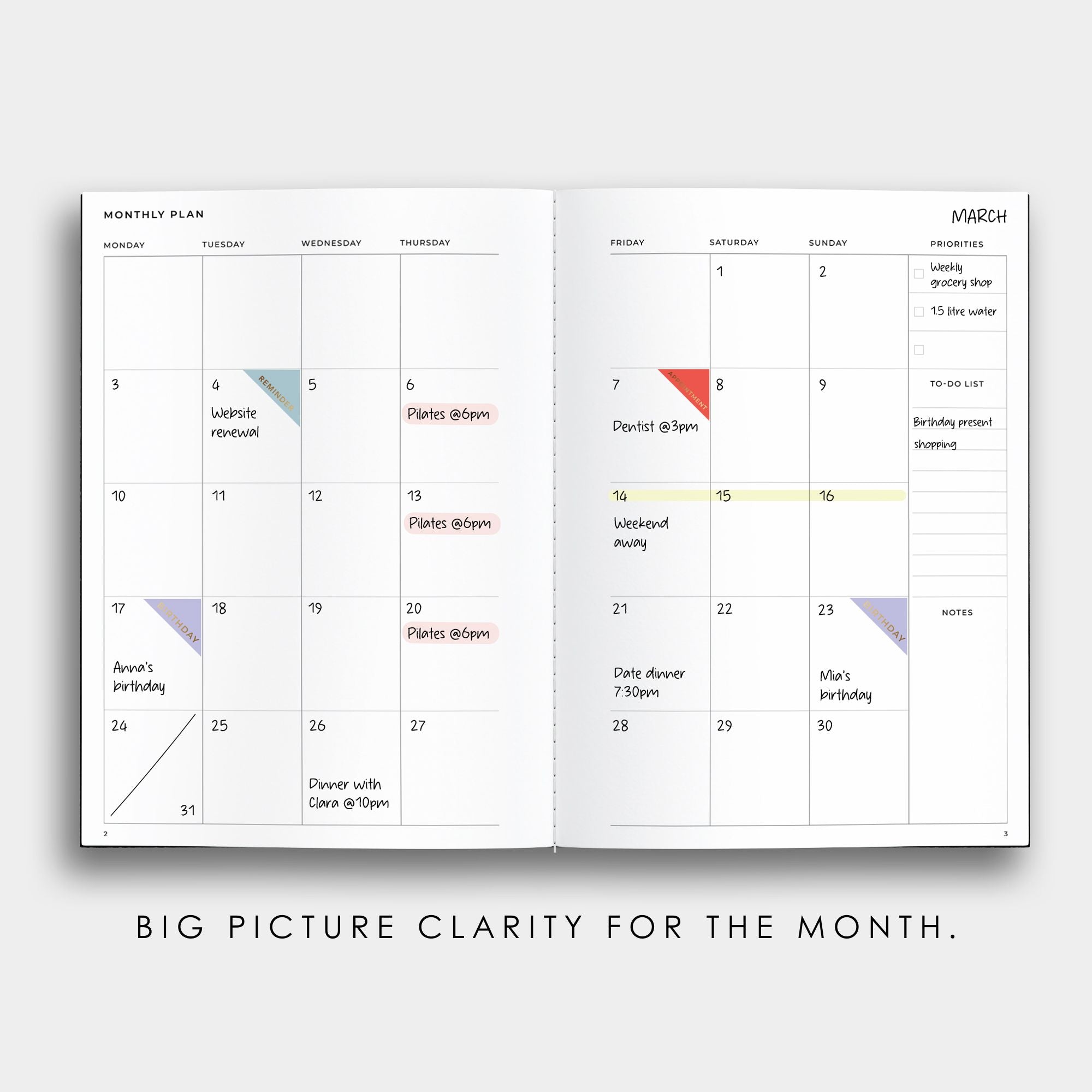 Monthly Planner Notebook Bundle