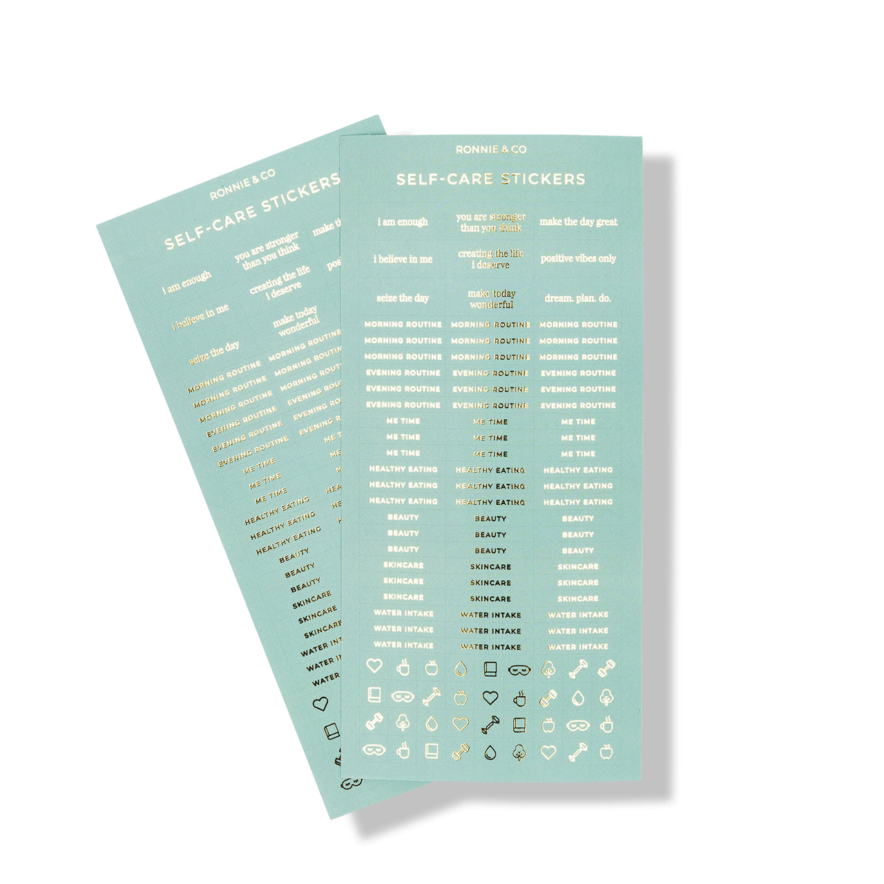 Planner Stickers | Soft Teal | Self Care
