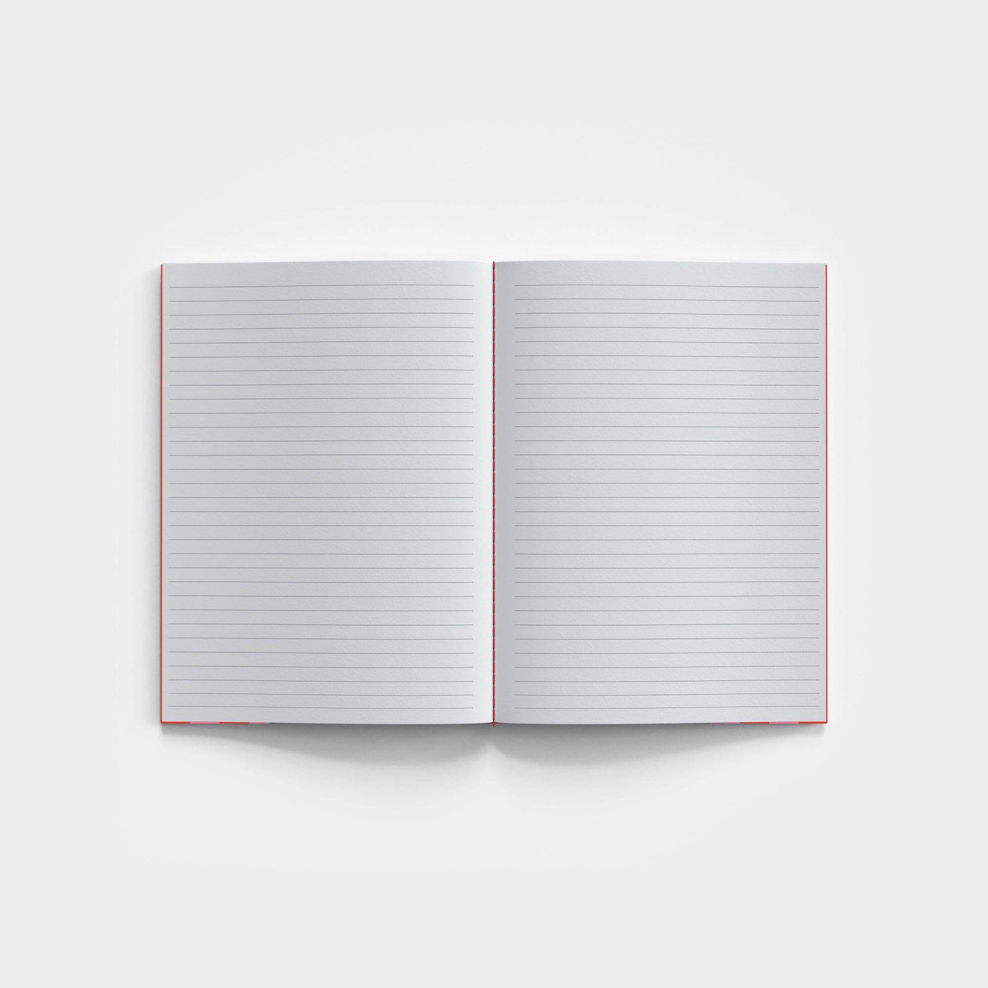 Lined Notebook - Red + Pink Striped