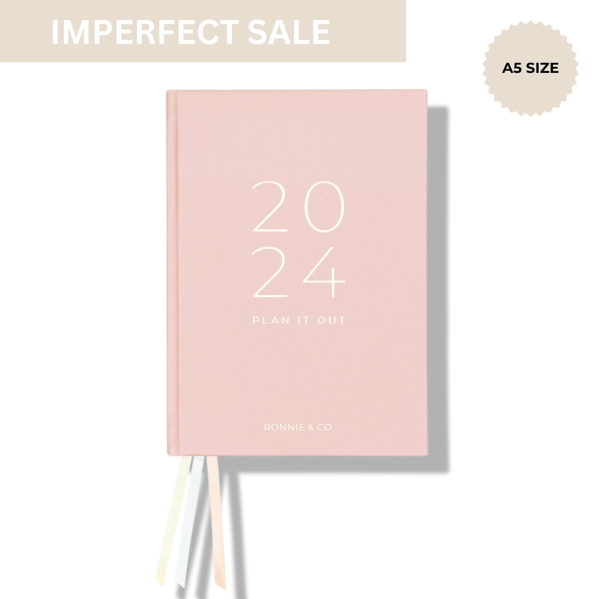 PERFECTLY IMPERFECT |  2024 Planner | A5 Planner Diary | Light Blush