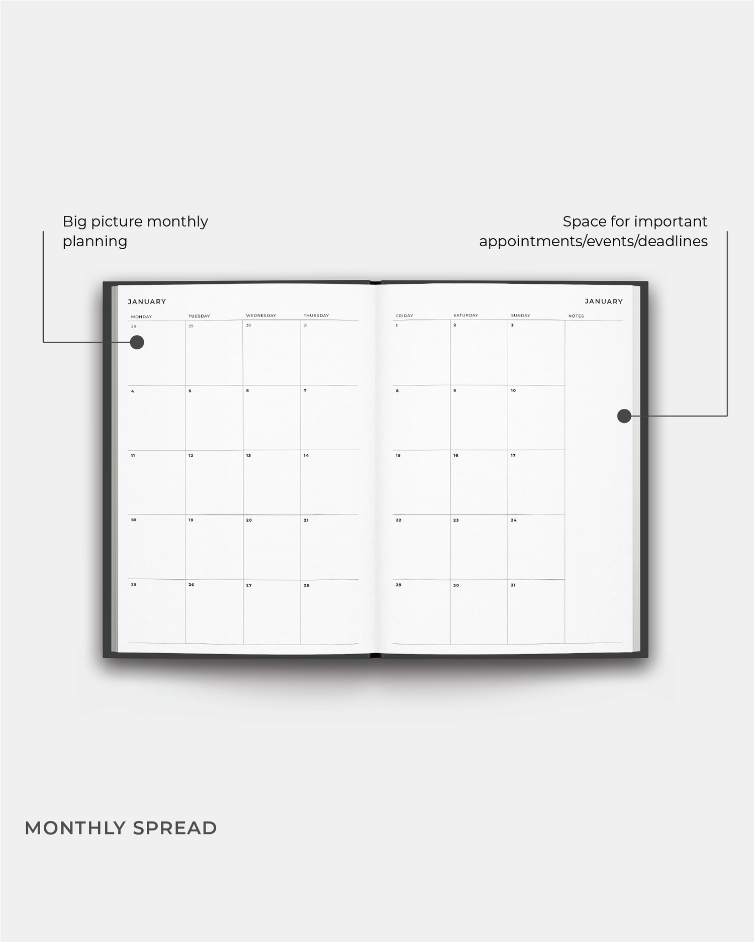 2027 A4 Weekly Planner Diary  | PRE-ORDER
