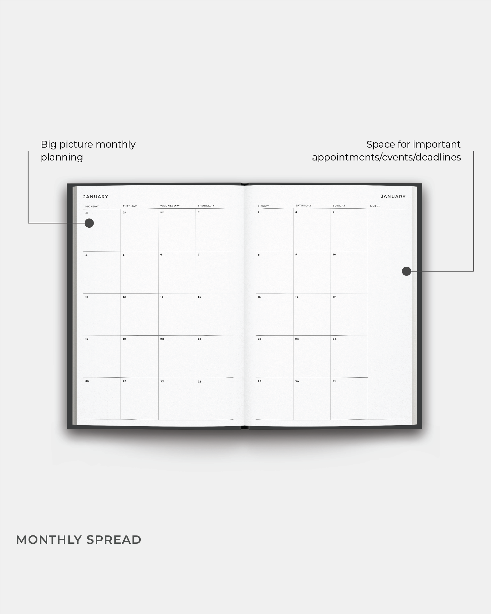 2027 A4 Weekly Planner Diary  | PRE-ORDER