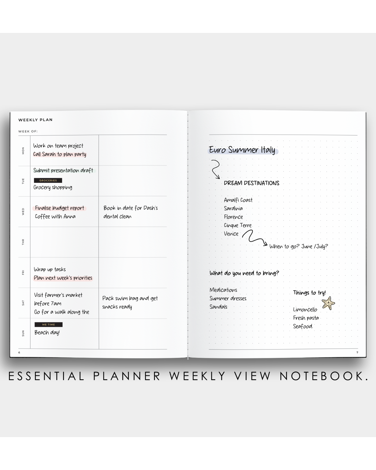 Monthly Planner Notebook Bundle