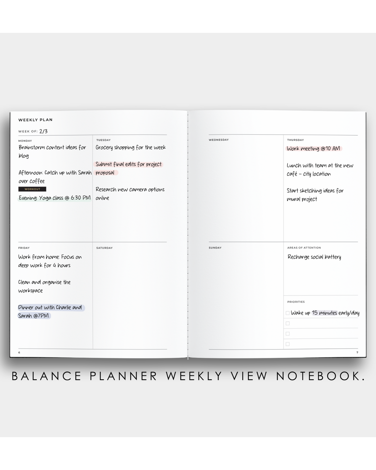 Monthly Planner Notebook Bundle