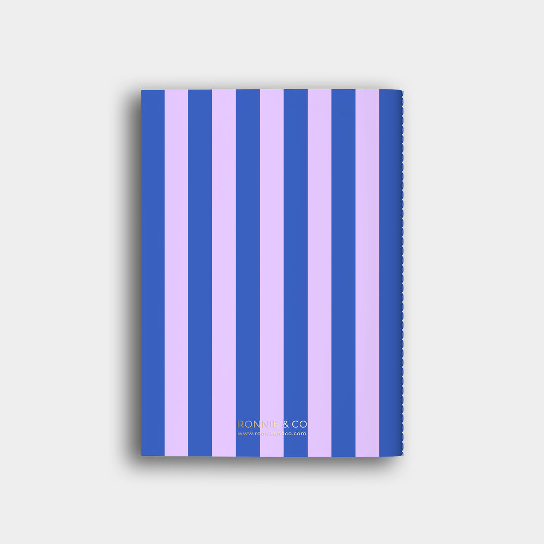 Lined Notebook -  Blue + Lilac Striped