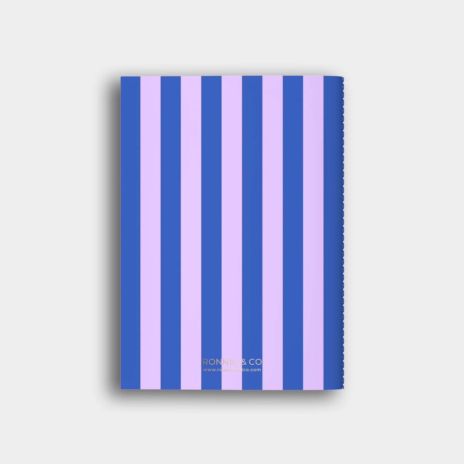 Lined Notebook -  Blue + Lilac Striped
