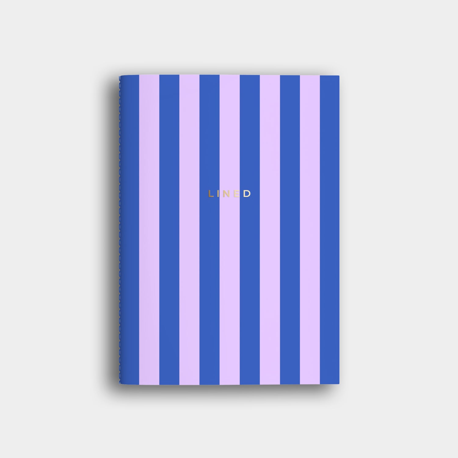 Lined Blue + Lilac Striped Notebook