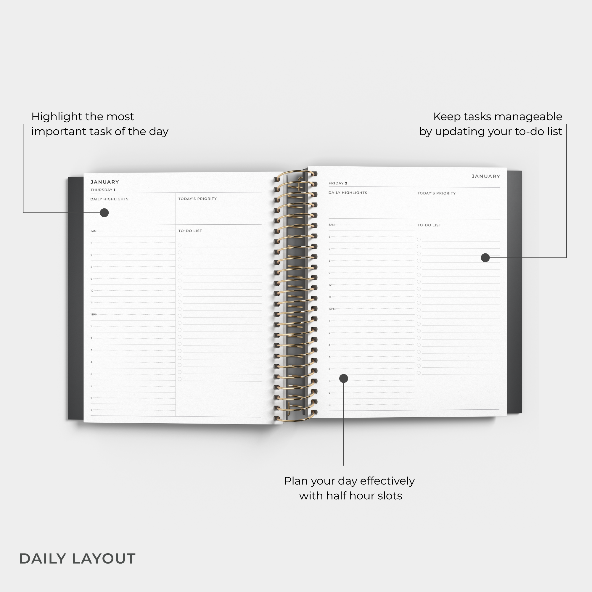 [PERFECTLY IMPERFECT]  2026 Daily Planner