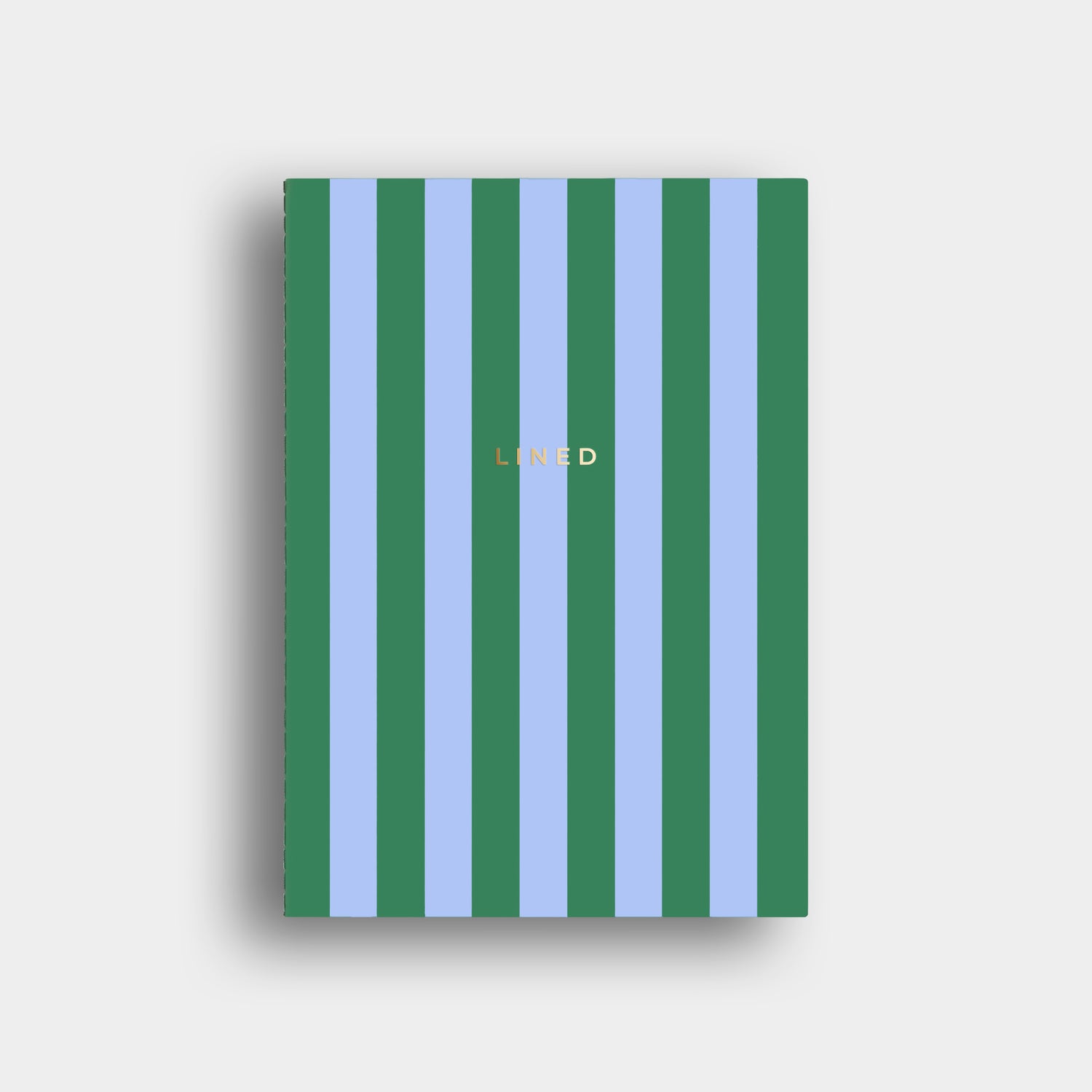 Lined Notebook -  Blue + Green Striped