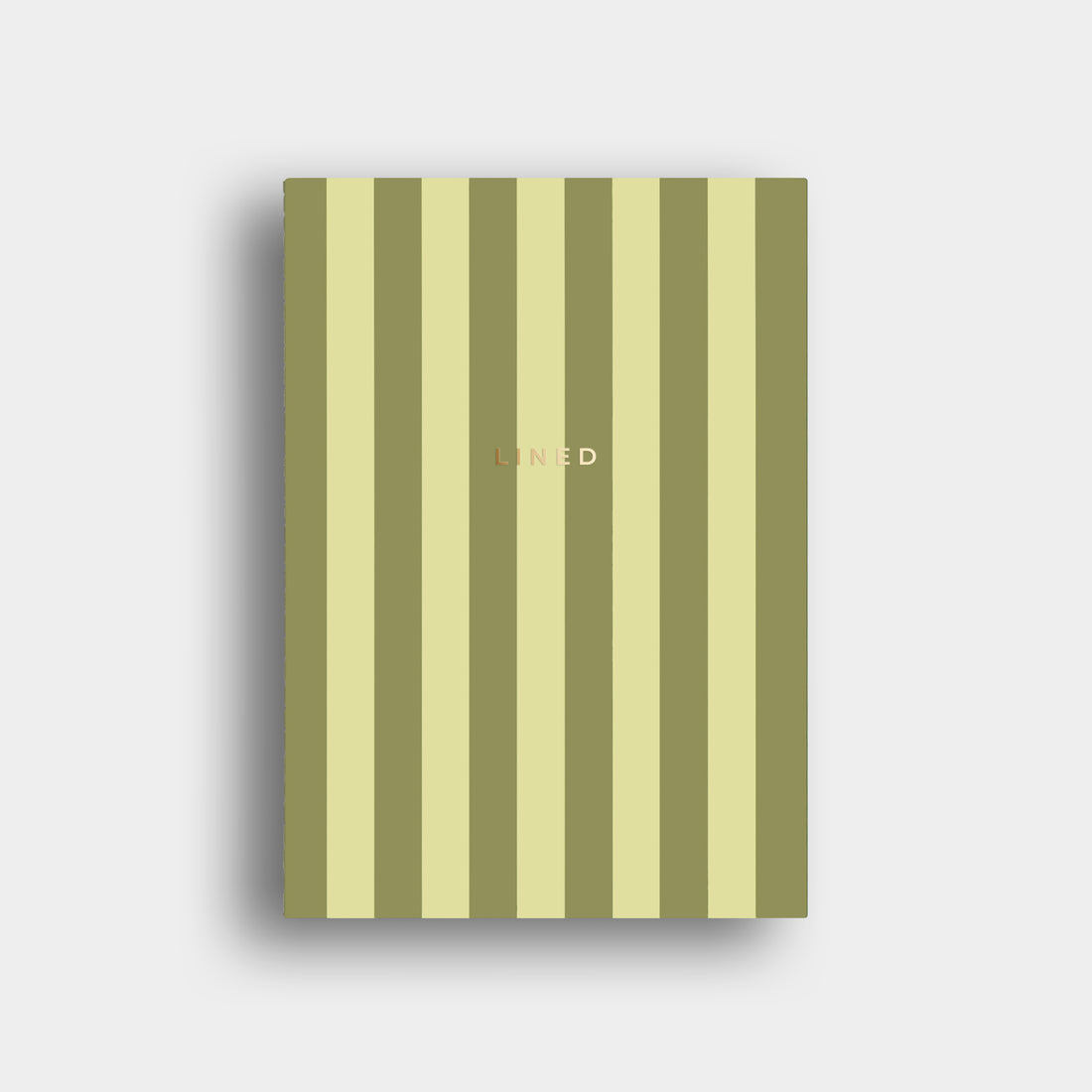 Lined Notebook -  Olive + Yellow Striped