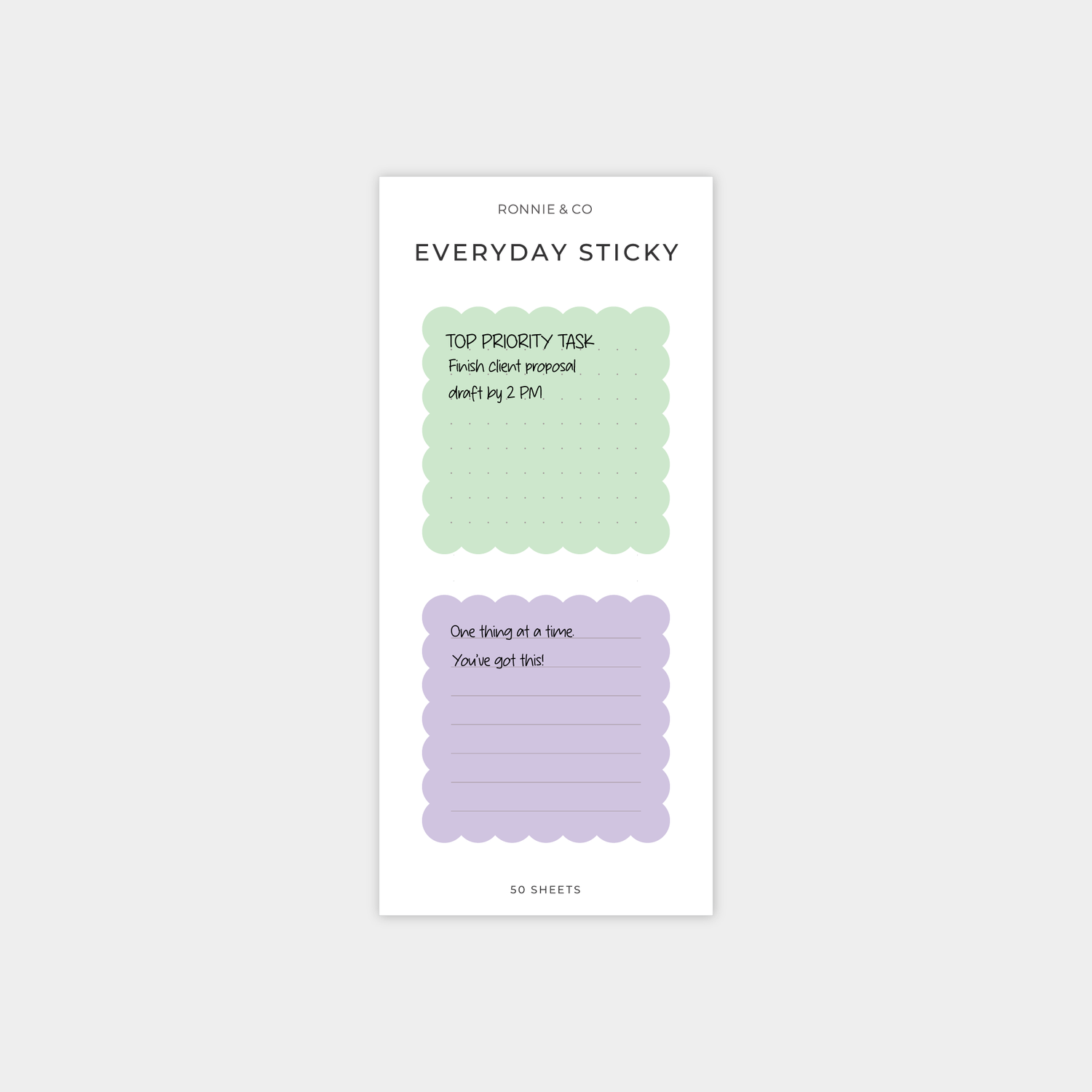 Everyday Sticky Note - Scalloped Edge