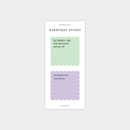 Everyday Sticky Note - Scalloped Edge