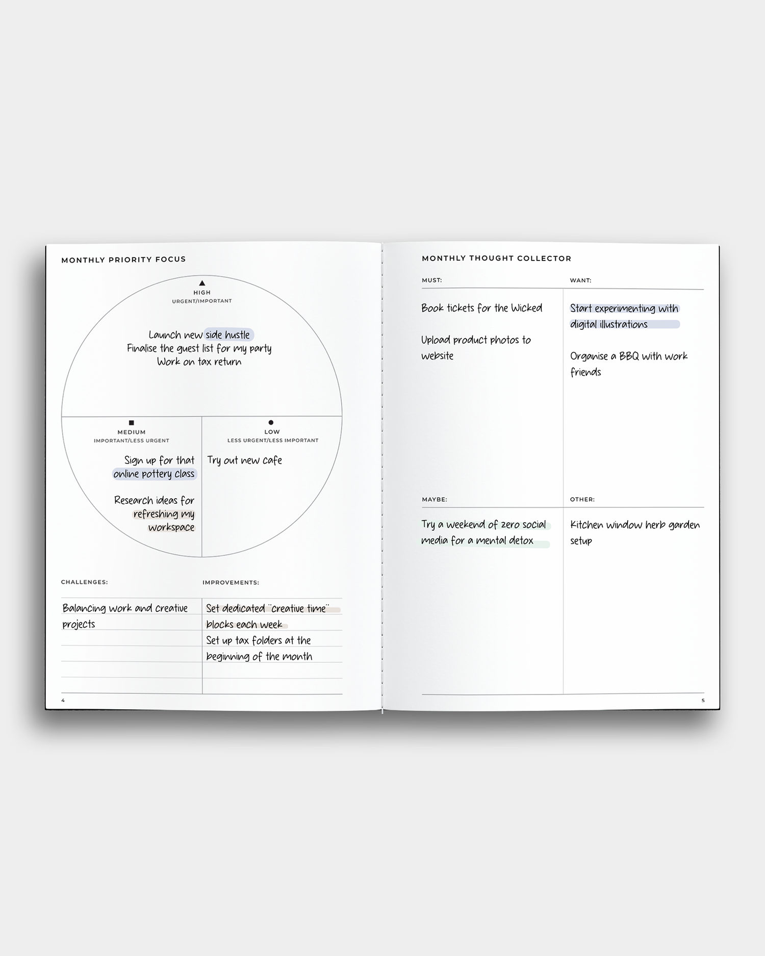 Essential Planner Notebook | For Focus ✅