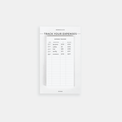 Expense Tracker Sticky Notes