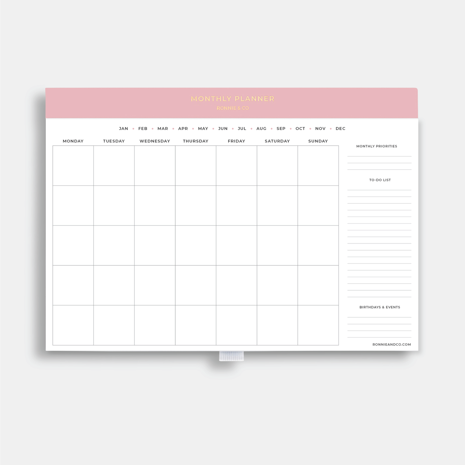 Magnetic Monthly Calendar