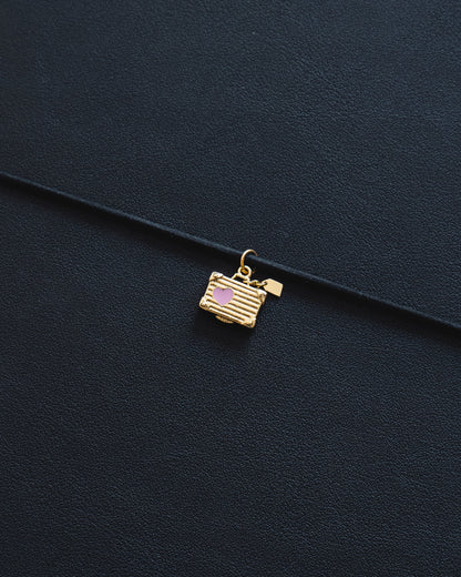 Folio Pink Heart Luggage Charm