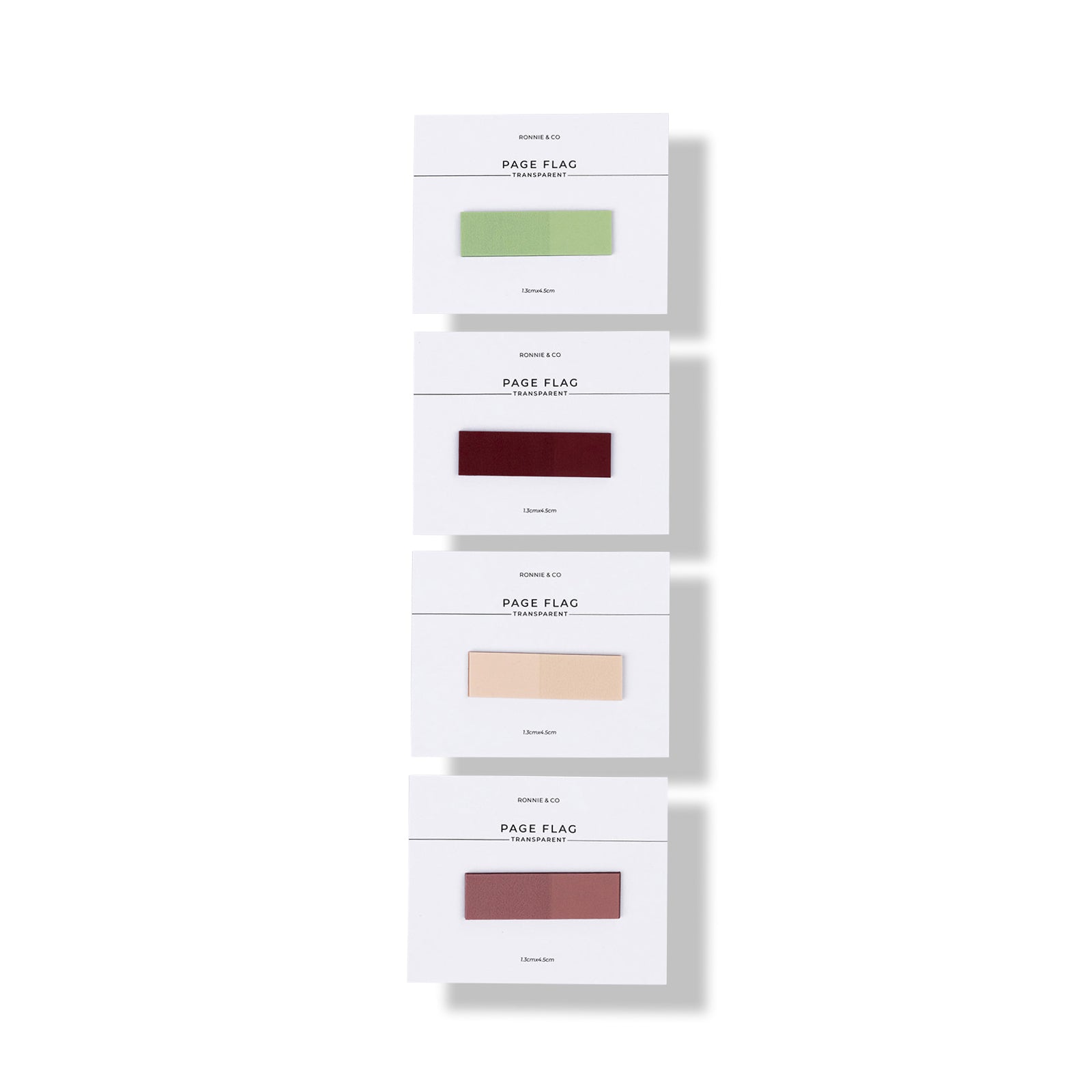 Transparent sticky notes in various colours by Ronnie & Co