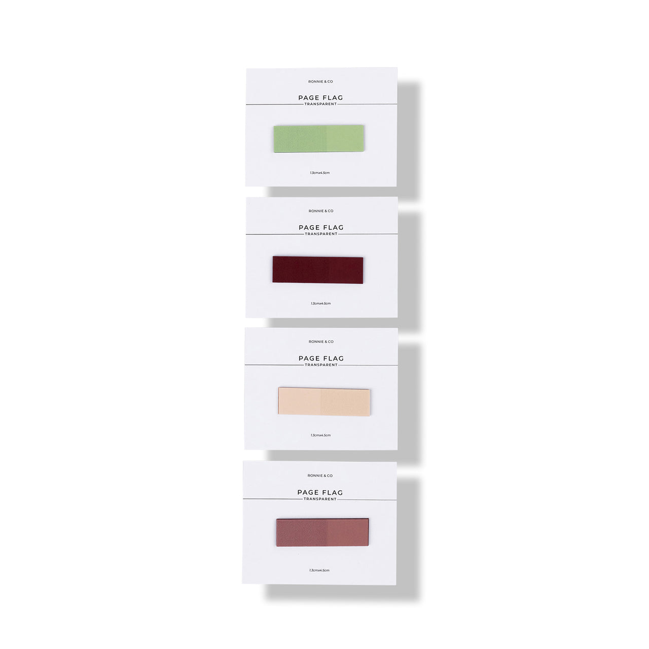 Transparent Sticky Notes |  Small Rectangle Page Flags | Cranberry