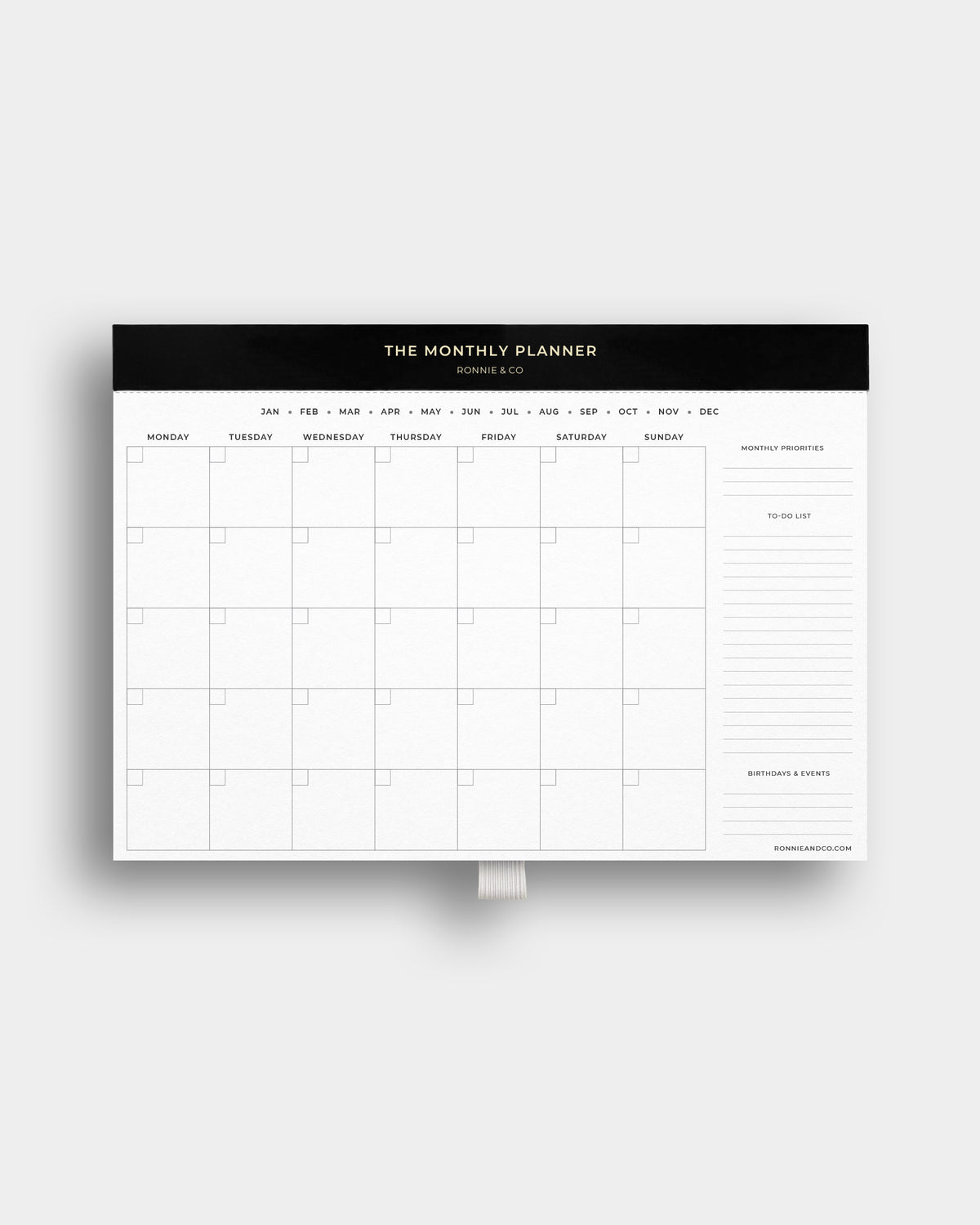 Magnetic Monthly Planner Pad