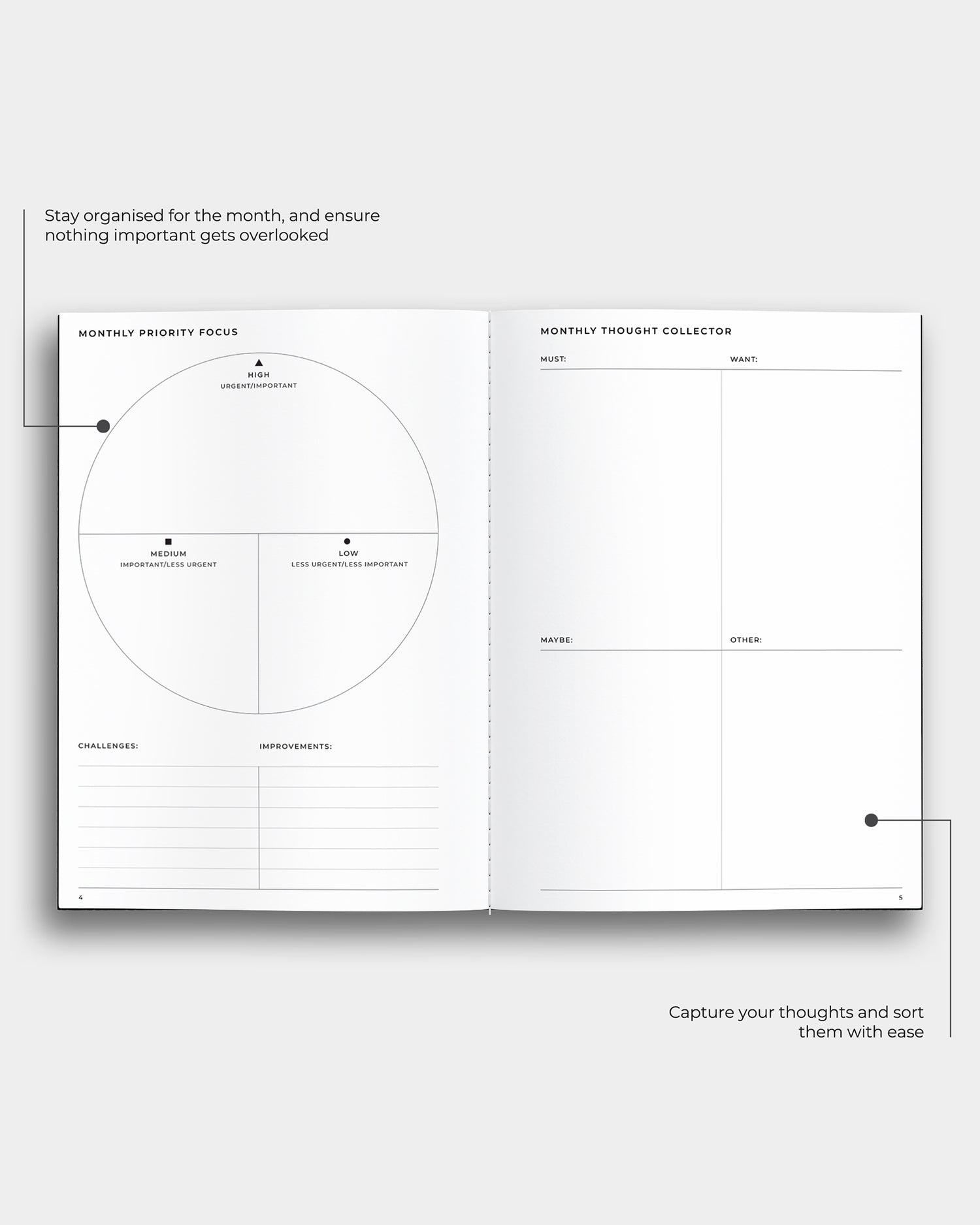 Essential Planner Notebook | For Focus ✅