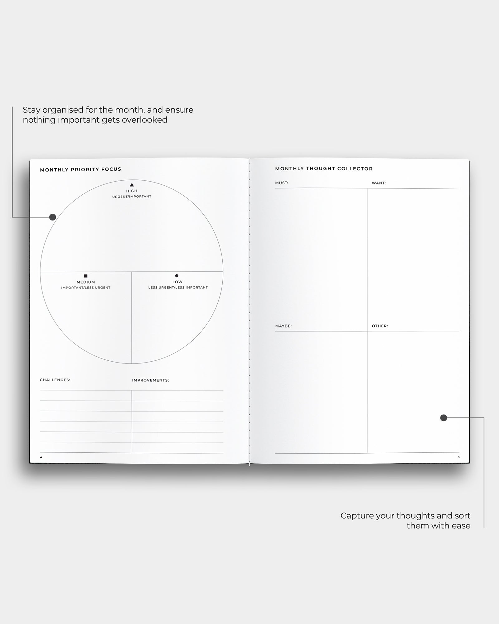 Essential Planner Notebook | For Focus ✅