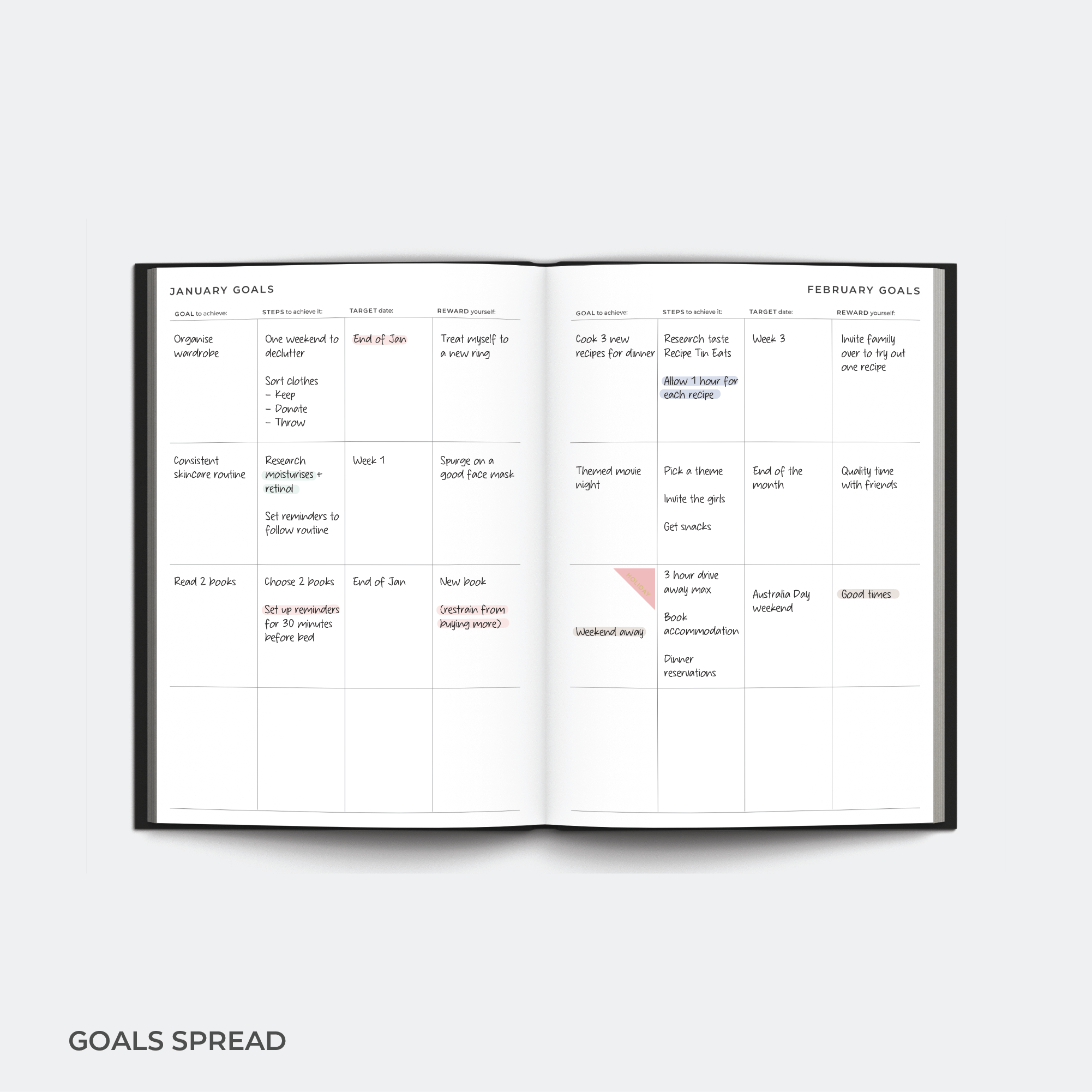 2025 A4 Weekly Planner Diary