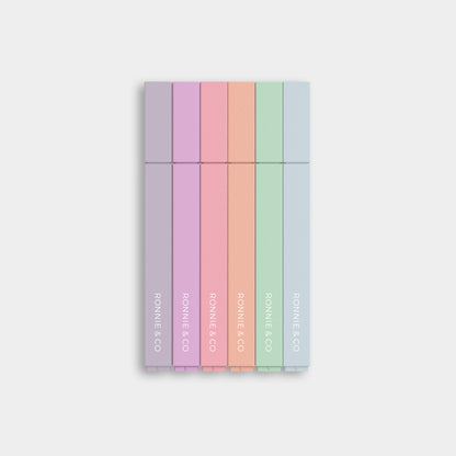 Soft Pastel Highlighters 6 pack