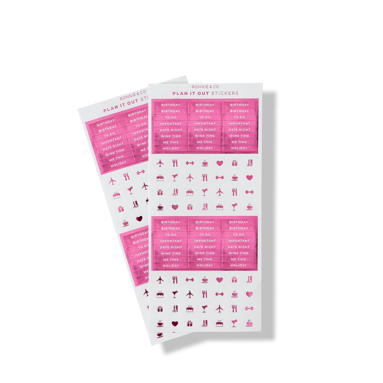 Planner Stickers | Pink Foil