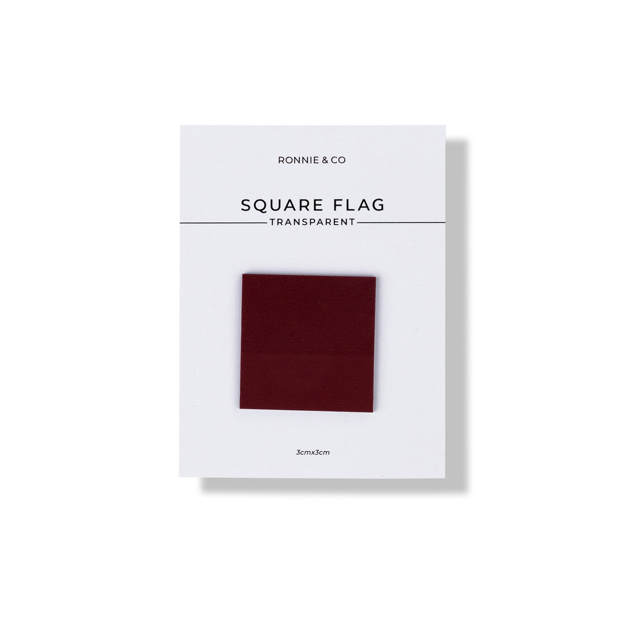 Transparent Sticky Notes |  Square Page Flags | Cranberry