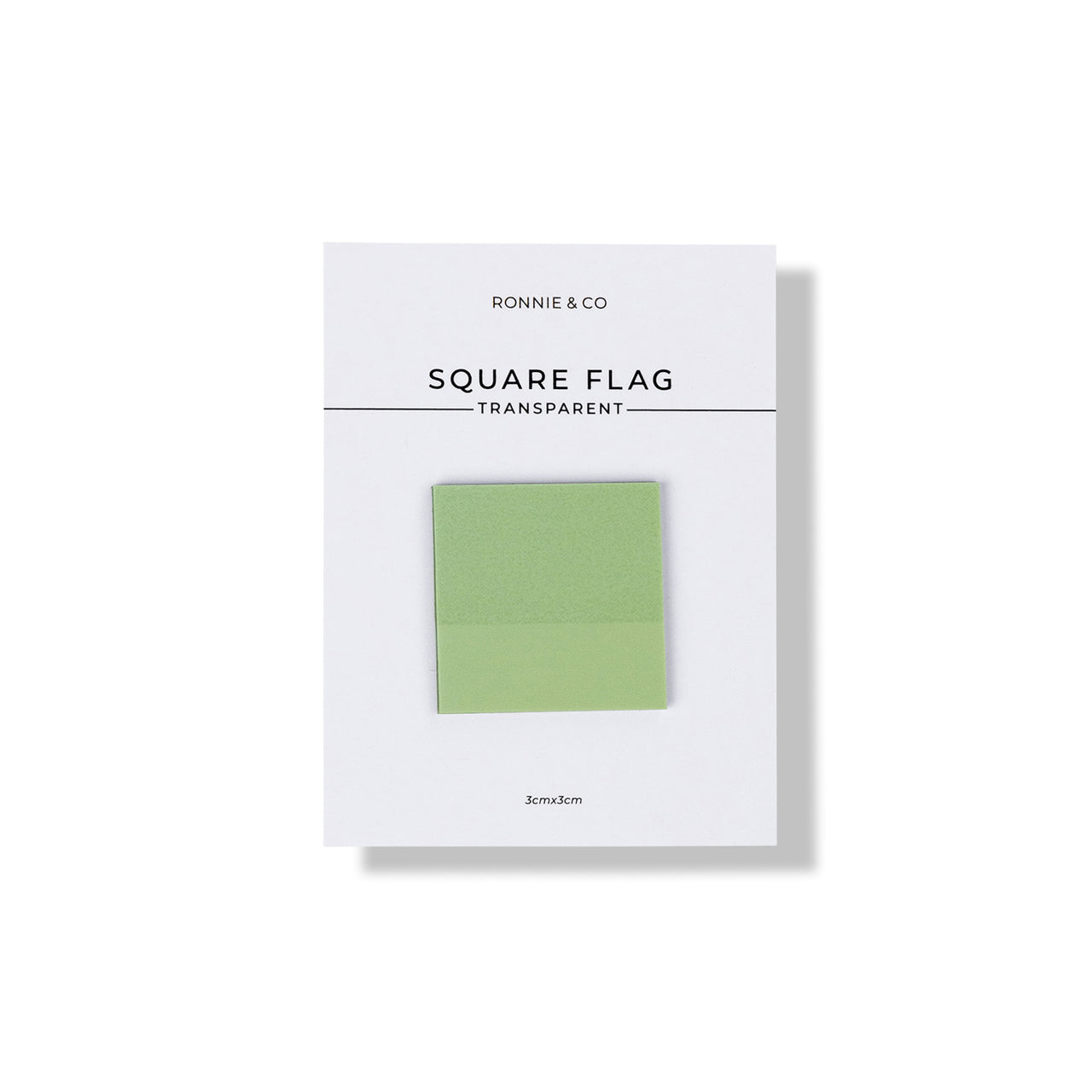 Transparent Sticky Notes |  Square Page Flags | Pistachio